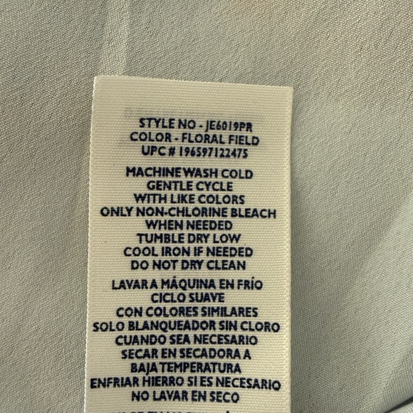 Joie Blue/Coral Floral Tiered Flowy Boho Prairie Dress W High-Low Hem Size XS - Picture 15 of 15